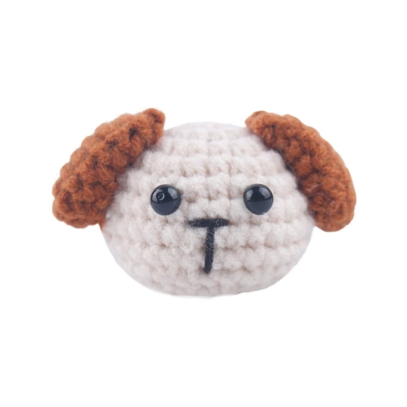 Handmade Crochet Bear Animal elephant Head Knitting Beads DIY Baby Pacifier Chain Chewable Accessories Newborn Teether Toy