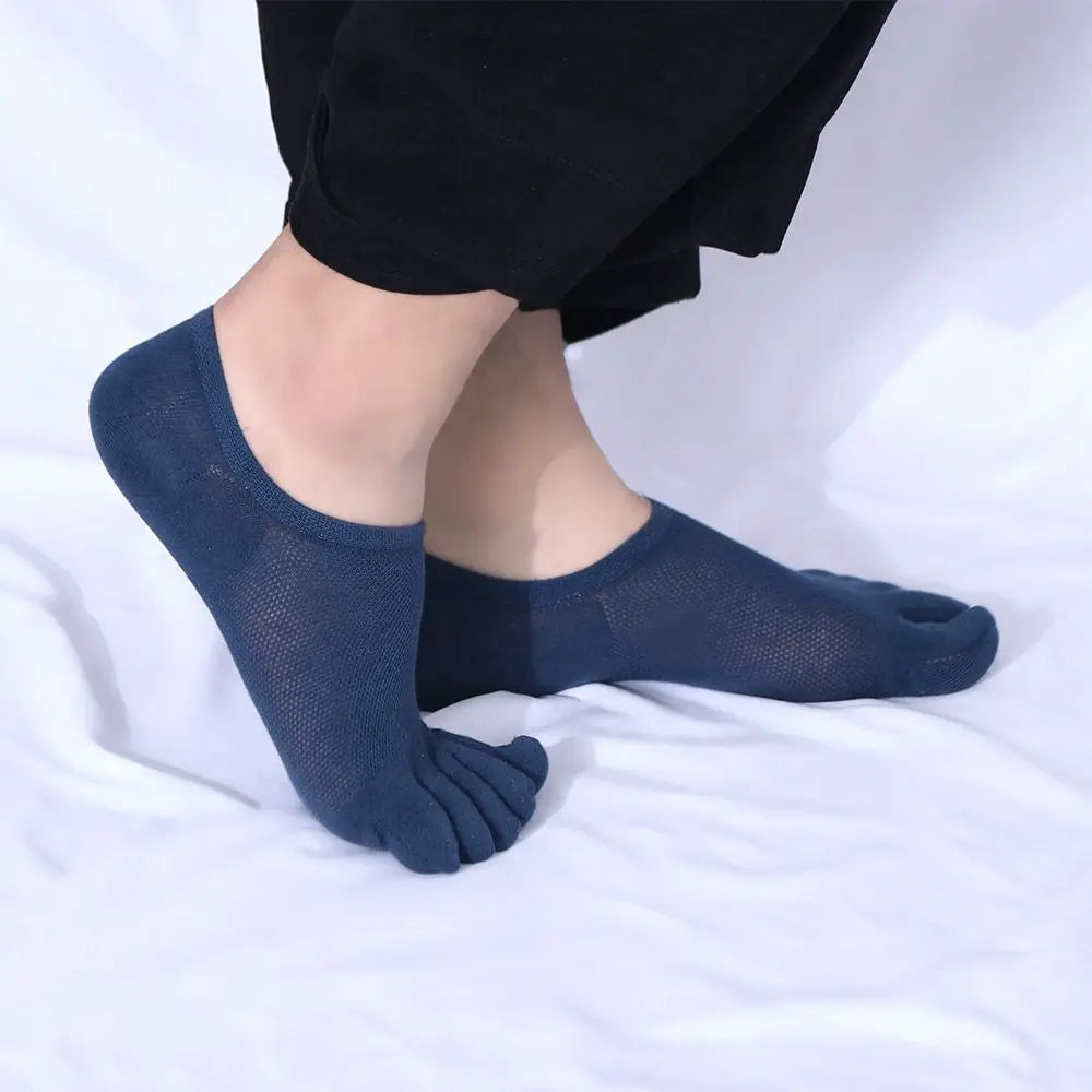 Breathable Sport Clothing Accessories Women Soft Simple Cotton Socks Short Socks Five Toes Socks Men Hosiery