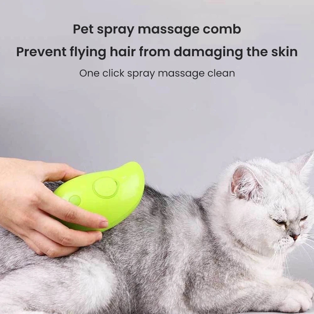 Cat Dog Steamy Brush Steam Brush Electric Sprayer for Massage Pet Grooming tool Shedding 3 in 1 Electric Sprays Massage Combs