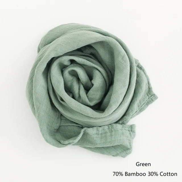 Organic Cotton/Bamboo Cotton Muslin Swaddles Wrap Burpy Towel Scarf Bibs Muslin Baby Blankets Newborn Diaper Pielucha 60*60cm