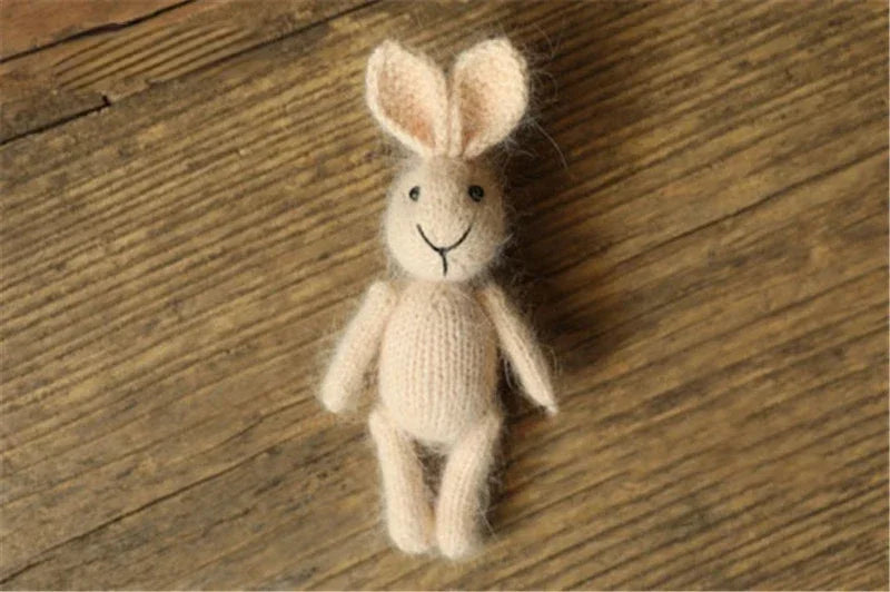 Newborn Photography Props Handmade Dolls Knitted Rabbit Bear Baby Photography Studio Accessoires