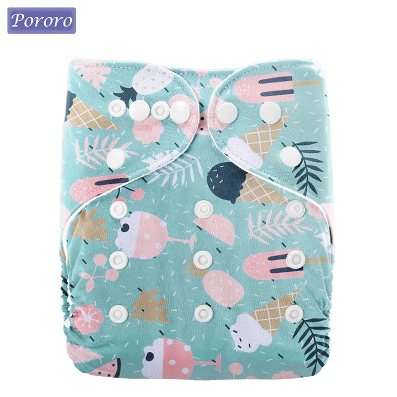 Bamboo Charcoal Lining Eco-friendly Nappy Reusable Infant Cloth Diaper Washable Toilet Training Pant Baby Shower Gift Fit 0-3Y