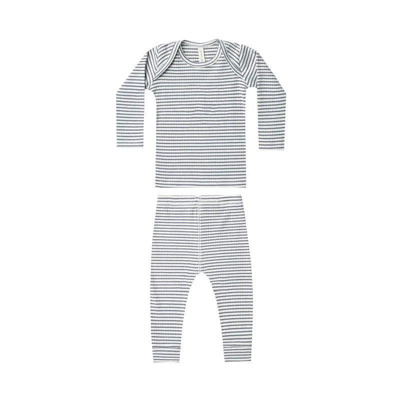 6-36M Newborn Kid Baby Boys Girls Clothes Set Autumn Winter Cotton Stripe Top Pant Suit Casual Home Wear 2pcs Baby Outfit Set