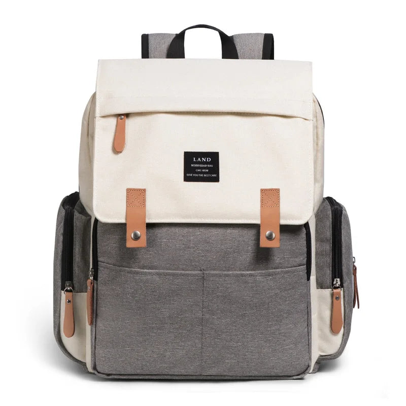 Authentic LAND Mommy Diaper Bags Backpacks Mother Large Capacity Travel Nappy with anti-loss zipper Baby Nursing Bags NEW