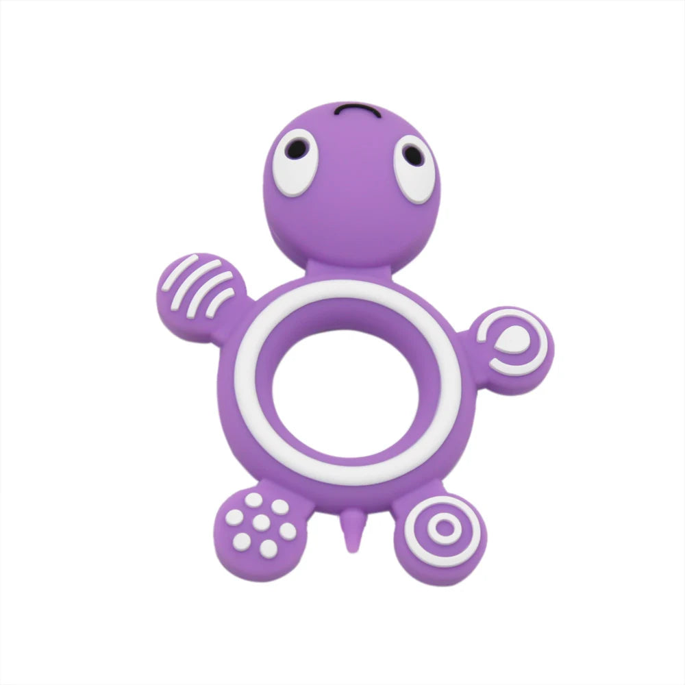 Cute-idea Silicone Baby Teethers 1pc Turtle Animal cartoon Food Grade Silicone Tiny Rod Kids Goods Nurse Gift Baby Teething Toy