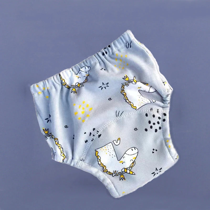 Baby Waterproof Reusable Training Pants 6 Layers Cotton Baby Diaper Cute Infant Shorts Nappies Panties Nappy Changing Underwear