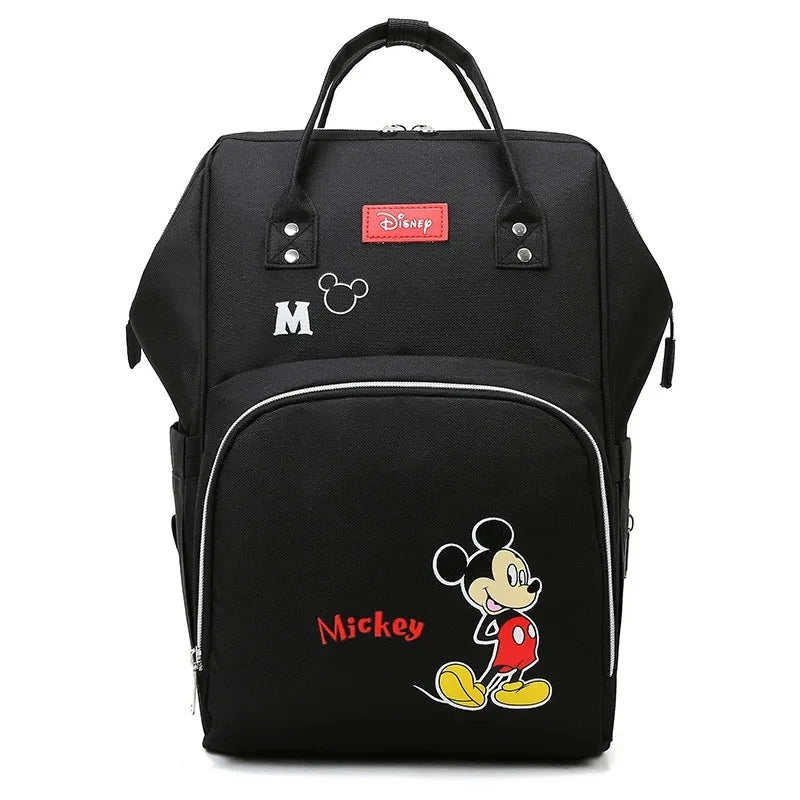 Disney's New Diaper Bag Backpack Luxury Brand Fashion Baby Bag Cartoon Cute Baby Diaper Bag Large Capacity Multi Function