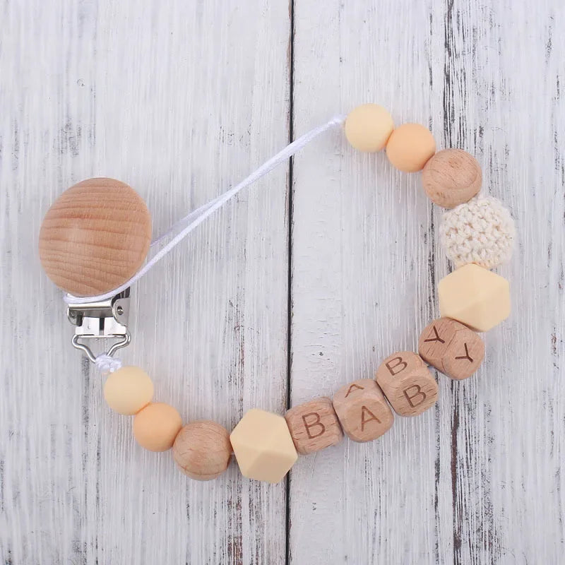 Baby Pacifier Clips Personalized Name Teethers Toys Dummy Nipples Holder Clip Chain Babies Accessories Newborn Custom Pacifiers