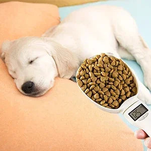 Digital Scale with LED Display for Pet Food, Measuring Scoop for Dog and Cat Food, Measuring Cup for Kitchen