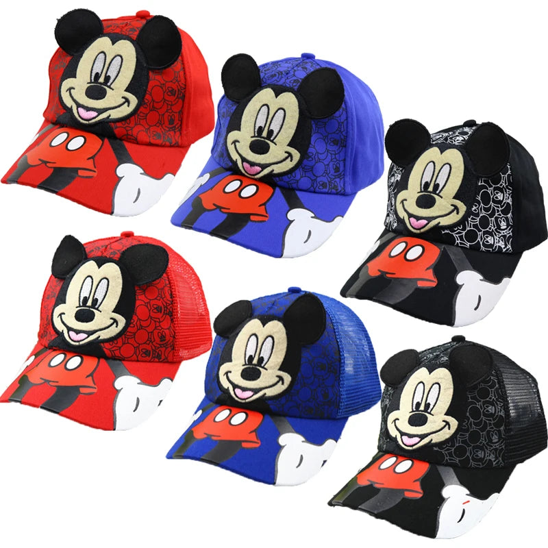 Disney Mickey Mouse Hat Disney Anime Snapback Baseball Cap Boys Girls Baby Hip Hop Hat Spring Summe Outdoor Hat Adjustable