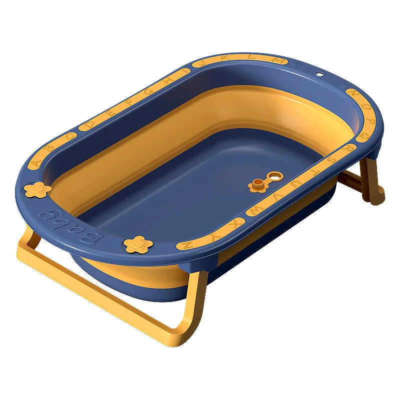 Baby bath tub children's foldable bath tub newborn children can sit and lie home bath bucket newborn supplies