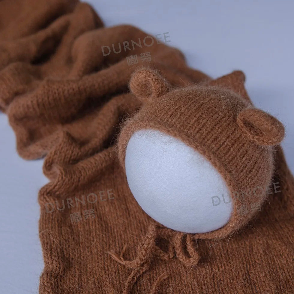 Newborn Photography Props Handmade Dolls Knitted Rabbit Bear Baby Photography Studio Accessoires