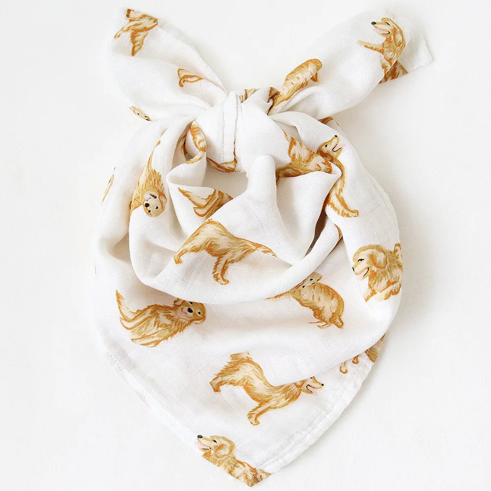 Hot sale Baby Blankets Newborn Soft Organic Cotton Baby Bibs Muslin Swaddle Wrap Feeding Burp Cloth Towel Scarf Baby Stuff