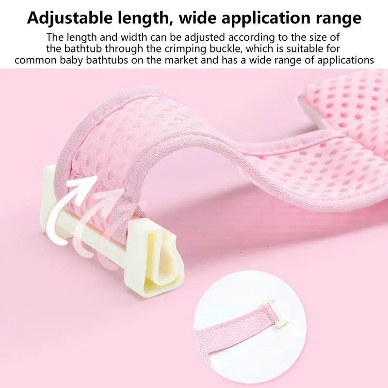 Children Bath Shower Cradle Bed Seat mat Adjustable Cross-shaped Anti-slip Newborn Bath Net Bathtub Pad Protector Accessories