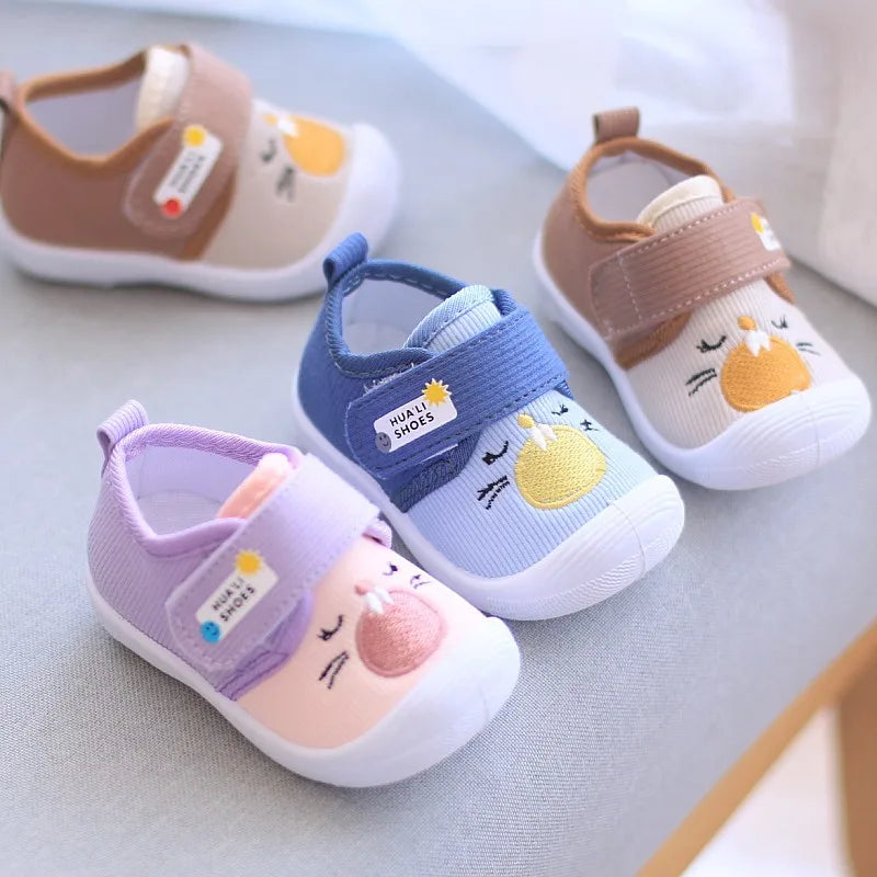 Infant Kids Baby Cartoon Anti kicking functional Shoe Soft Sole Squeaky Sneakers Boy Causal Loafers Toddler Girl Non-slip Shoe