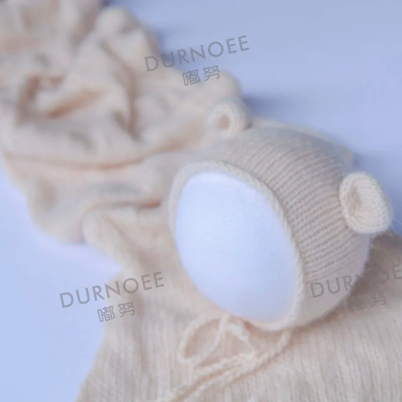 Newborn Photography Props Handmade Dolls Knitted Rabbit Bear Baby Photography Studio Accessoires
