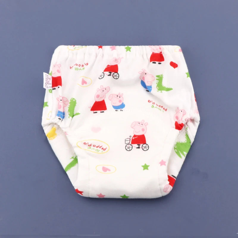 Baby Waterproof Reusable Training Pants 6 Layers Cotton Baby Diaper Cute Infant Shorts Nappies Panties Nappy Changing Underwear