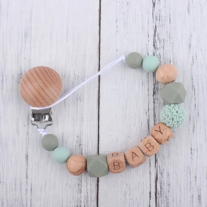Baby Pacifier Clips Personalized Name Teethers Toys Dummy Nipples Holder Clip Chain Babies Accessories Newborn Custom Pacifiers