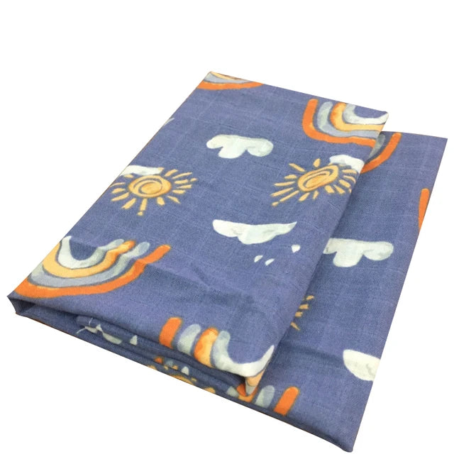 Cotton Baby Swaddle Newborn Muslin Swaddle Blanket for Girls & Boys Soft Baby Bath Towel Cute Infants Baby Bibs