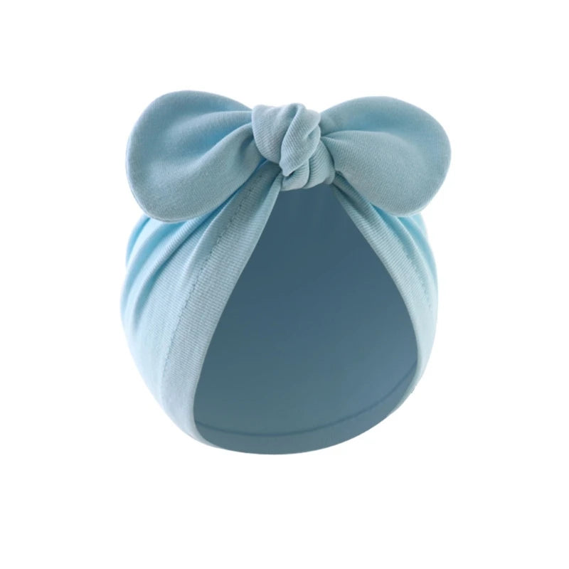 Infant Beanie Hat Baby Turban Hat Big Bow Bone-less Hat Soft Headwear for Babies 0-12M Girl Boys Breathable Hospital Hat