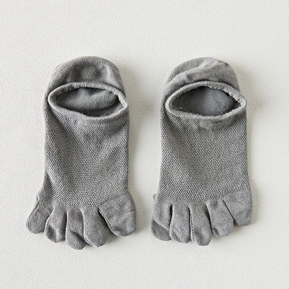 Breathable Sport Clothing Accessories Women Soft Simple Cotton Socks Short Socks Five Toes Socks Men Hosiery