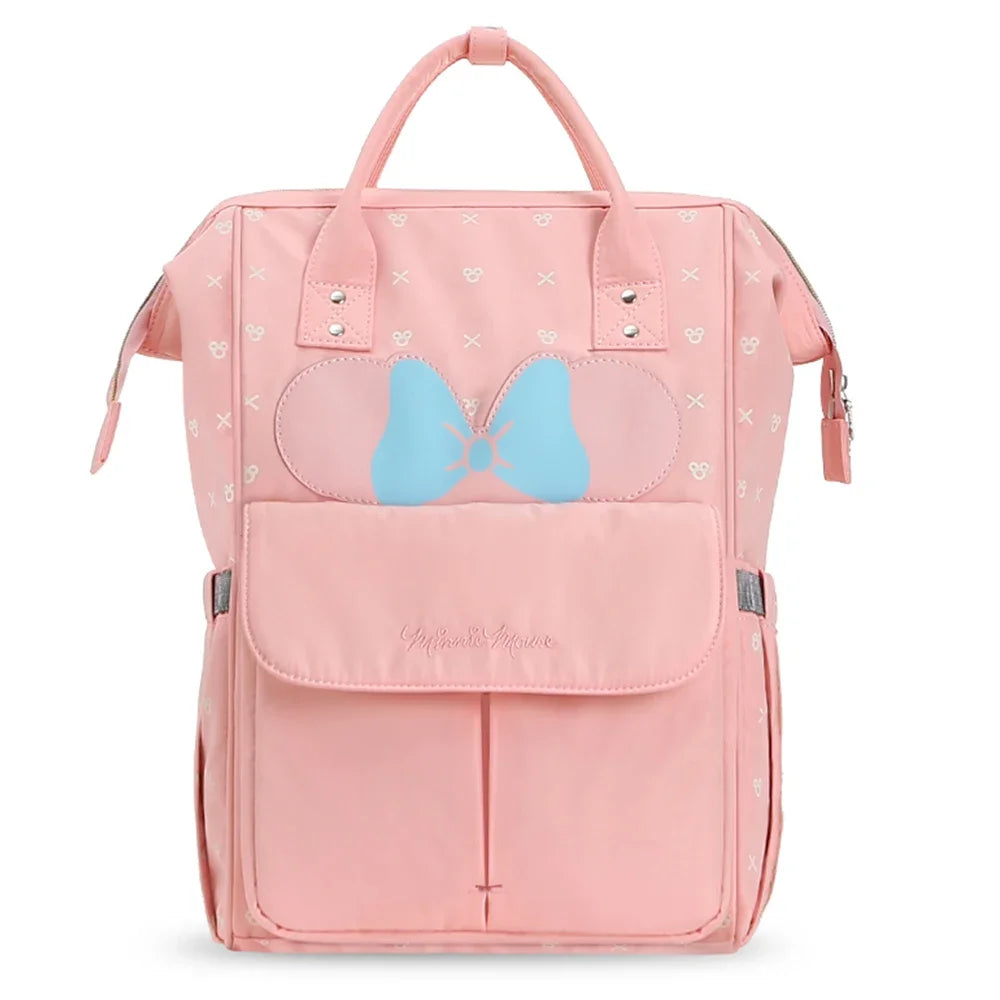 Disney Baby Diaper Backpack Moms Baby Nursing Bag Mother Maternity Nappy Changing Bag Travel Stroller USB Heating Mickey Series