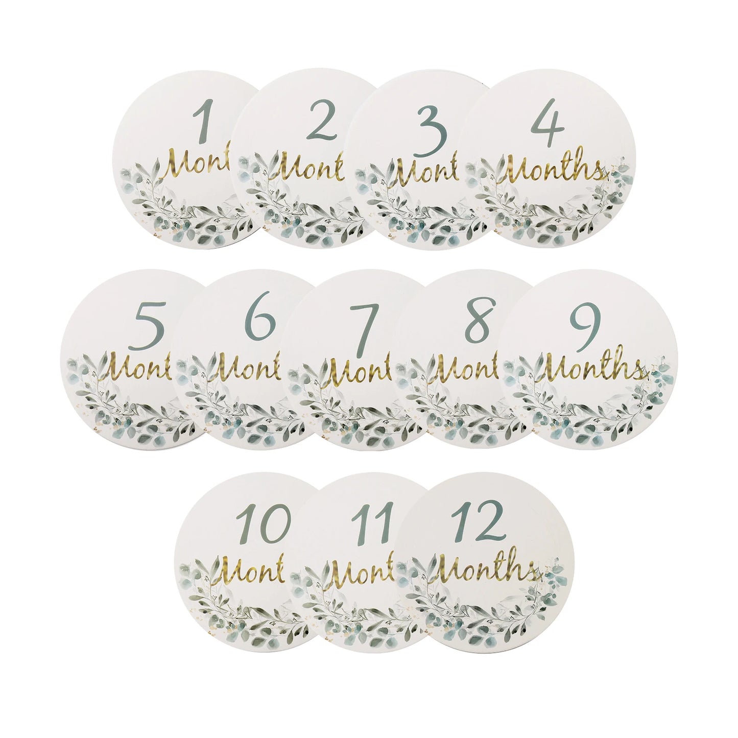 Baby Monthly Memorial Milestone Cards Paper French Spanish Milestone Cards Baby Birthday Party Decoration Photography Props