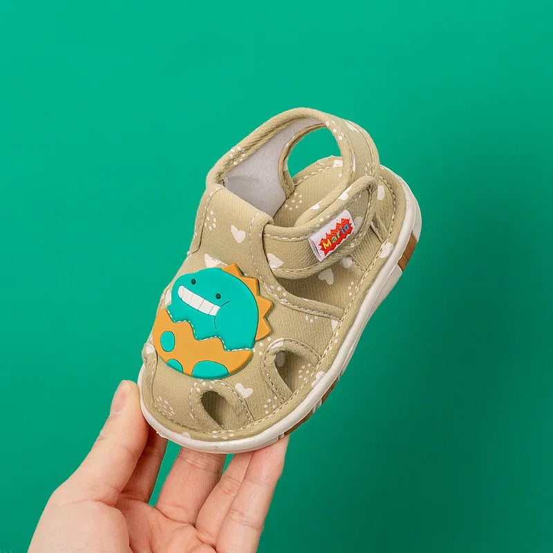 Baby Cartoon Shoes for 0-3 Years Old Bibi Sound Toddler Sandals First Walker Spring Autumn Soft Sole Slippers Infant Supplies