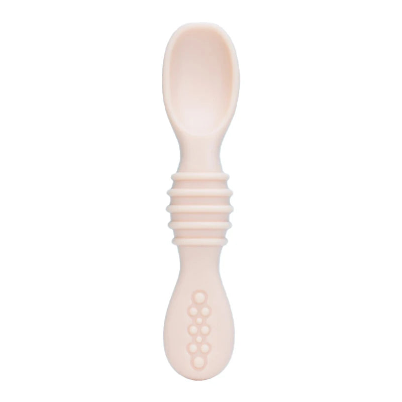 Baby Spoon Forks Set Food Grade Silicone Sticky Spoon Children Cutlery Training Spoon Kids Feeding Tableware Kitchen Accessories