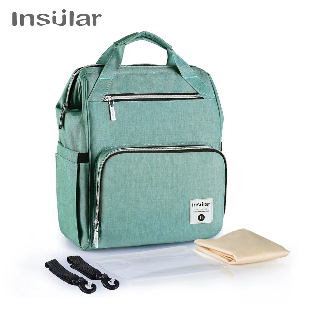 Insular Baby Diaper Backpack Bag Mummy Maternity Nappy Stroller Bag Large Capacity Baby Bag Travel Backpack Designer Nursing Bag