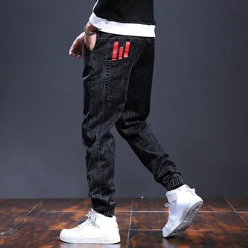 Trousers Harem Oversize Jeans For Men Tapered Male Cowboy Pants With Pockets Comfortable Washed Autumn Clothing 2024 Trend Xs