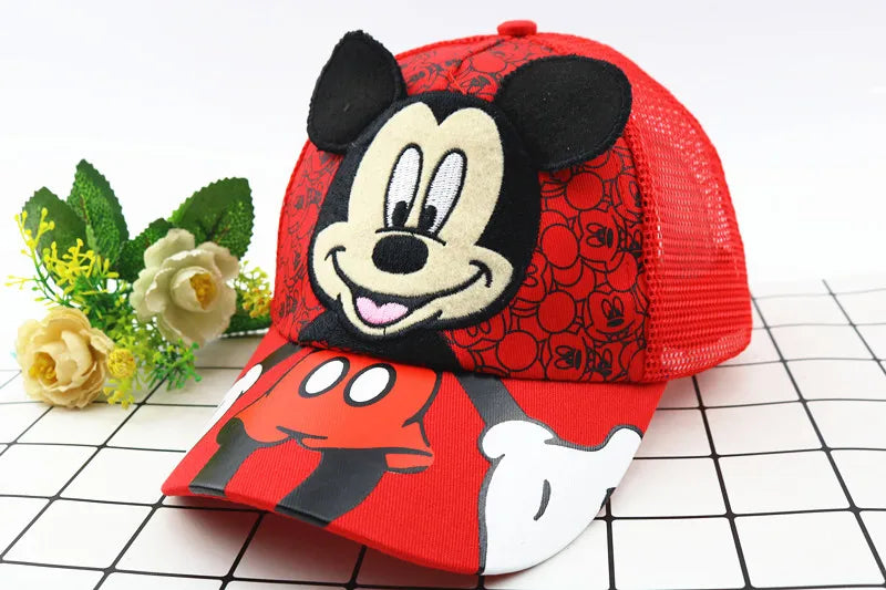 Disney Mickey Mouse Hat Disney Anime Snapback Baseball Cap Boys Girls Baby Hip Hop Hat Spring Summe Outdoor Hat Adjustable