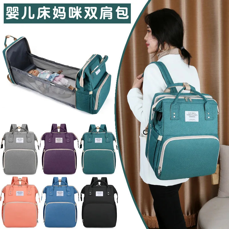 Waterproof Diaper Bags for Travel with Insulated Milk Bottle Pocket, Large Capacity and Stroller Straps
