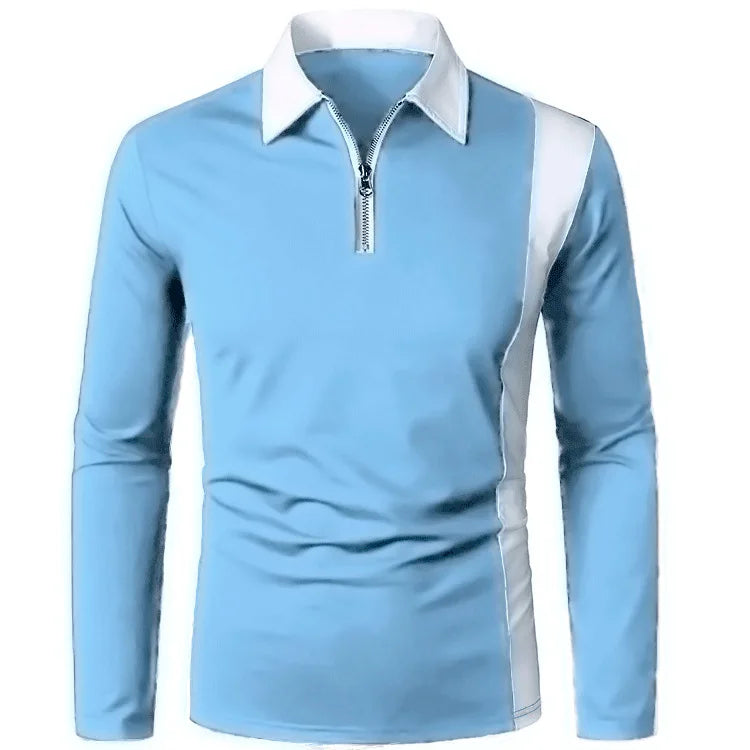 2023 New Trend Men's Fashion Lapel Shirt Long Sleeve Casual Sport T-shirt Tops Men Clothing