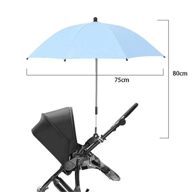 UV Protection Baby Stroller Umbrella With Clamp Universal Sunscree Rainproof Stroller Cover Umbrella Baby Stroller Accessories