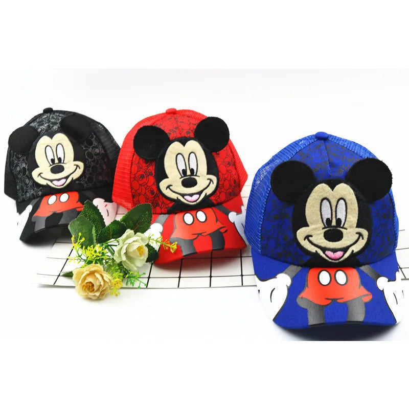 Disney Mickey Mouse Hat Disney Anime Snapback Baseball Cap Boys Girls Baby Hip Hop Hat Spring Summe Outdoor Hat Adjustable