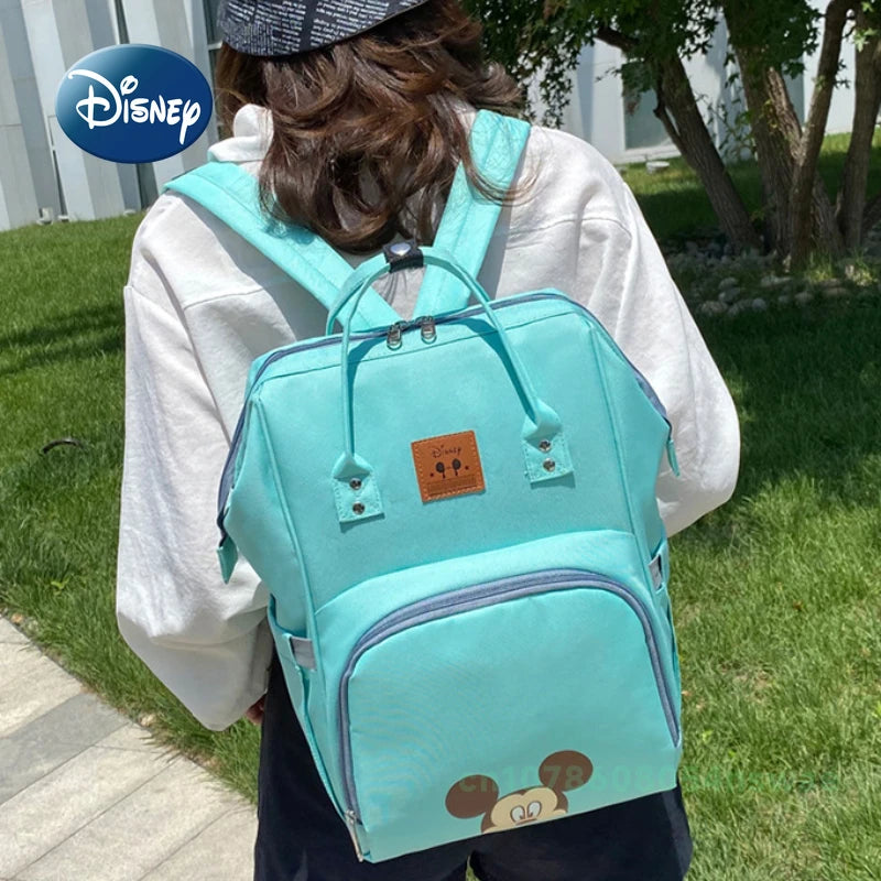 Disney's New Diaper Bag Backpack Luxury Brand Fashion Baby Bag Cartoon Cute Baby Diaper Bag Large Capacity Multi Function