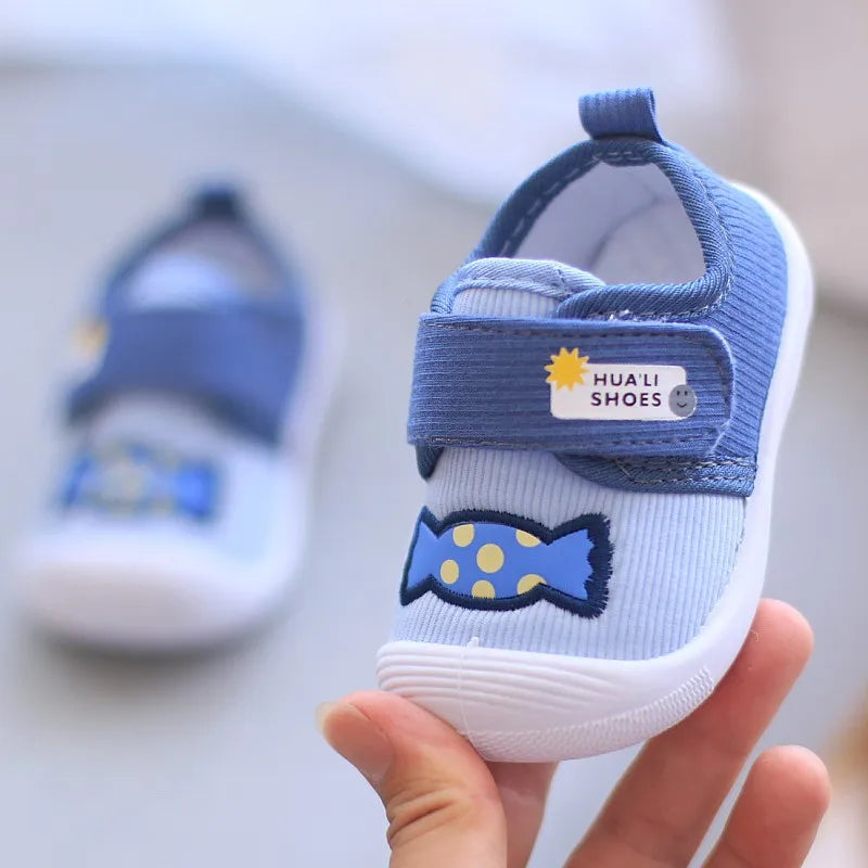 Infant Kids Baby Cartoon Anti kicking functional Shoe Soft Sole Squeaky Sneakers Boy Causal Loafers Toddler Girl Non-slip Shoe