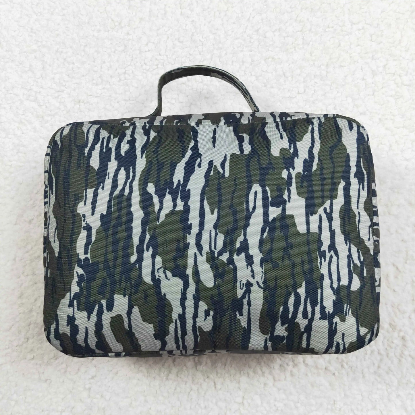 Wholesale hot sale kindergarten Army green camouflage meal bag lunch box bag for children outdoor portable children's schoolbag