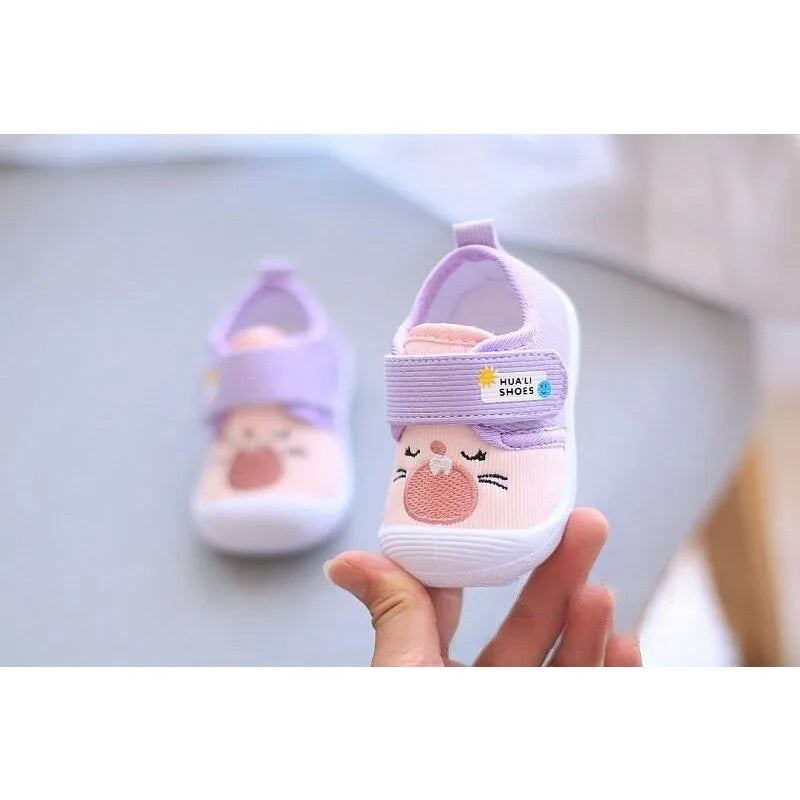 Infant Kids Baby Cartoon Anti kicking functional Shoe Soft Sole Squeaky Sneakers Boy Causal Loafers Toddler Girl Non-slip Shoe