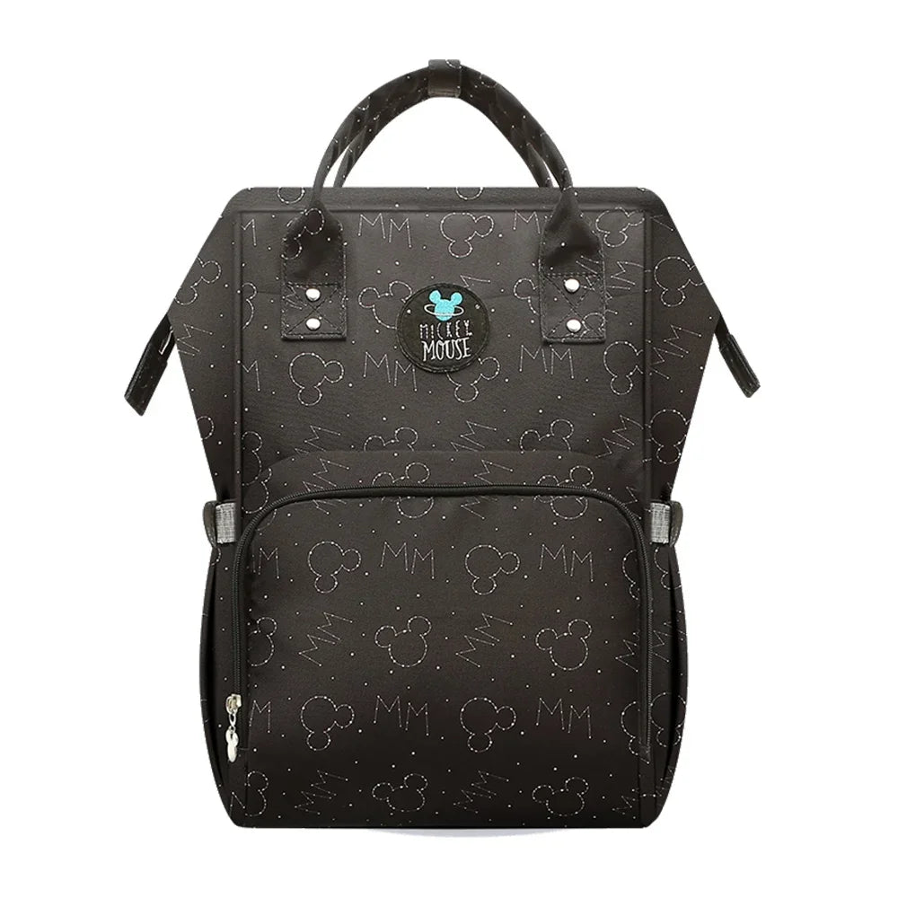 Disney Baby Diaper Backpack Moms Baby Nursing Bag Mother Maternity Nappy Changing Bag Travel Stroller USB Heating Mickey Series