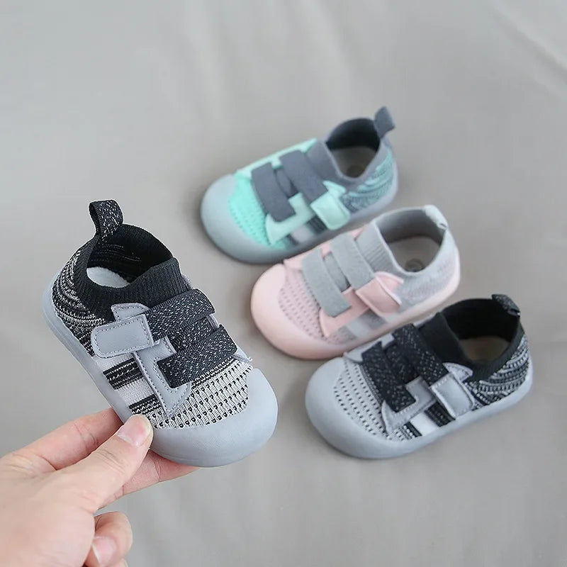 Baby Sports Shoes Mesh Breathable Boy Girls Walking Soft Soles Anti-skid Baby Shoes Boy Children's Casual Sports Shoes