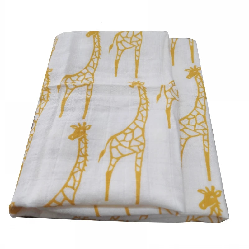 Organic Cotton/Bamboo Cotton Muslin Swaddles Wrap Burpy Towel Scarf Bibs Muslin Baby Blankets Newborn Diaper Pielucha 60*60cm
