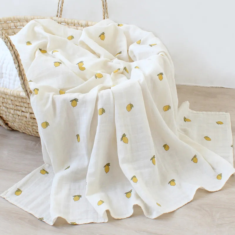 Bamboo Baby Blanket Newborn Swaddle Baby Stuff Mushroom Muslin Blanket Organic Cotton Baby Nursery Infant Receiving Blanket