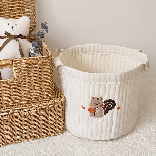 INS Baby Bags Cute Bear Embroidery Diaper Bag Caddy Nappy Cart Storage Mummy Maternity Bag for Newborn Diapers Toys Organizers