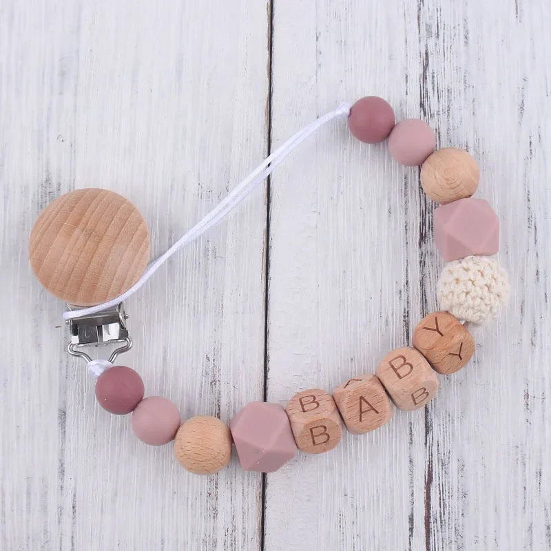 Baby Pacifier Clips Personalized Name Teethers Toys Dummy Nipples Holder Clip Chain Babies Accessories Newborn Custom Pacifiers