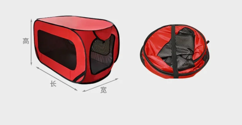 Outdoors Dog Cage Portable Folding Pet Car Trunk Carrier Breathable Transportar Cat Tent for Puppy Travel Camping Dog Bed House