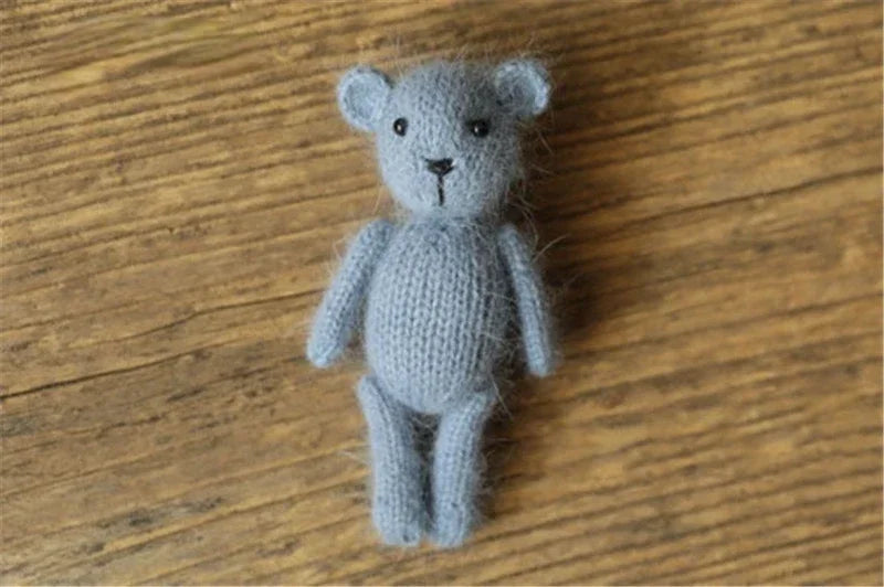 Newborn Photography Props Handmade Dolls Knitted Rabbit Bear Baby Photography Studio Accessoires