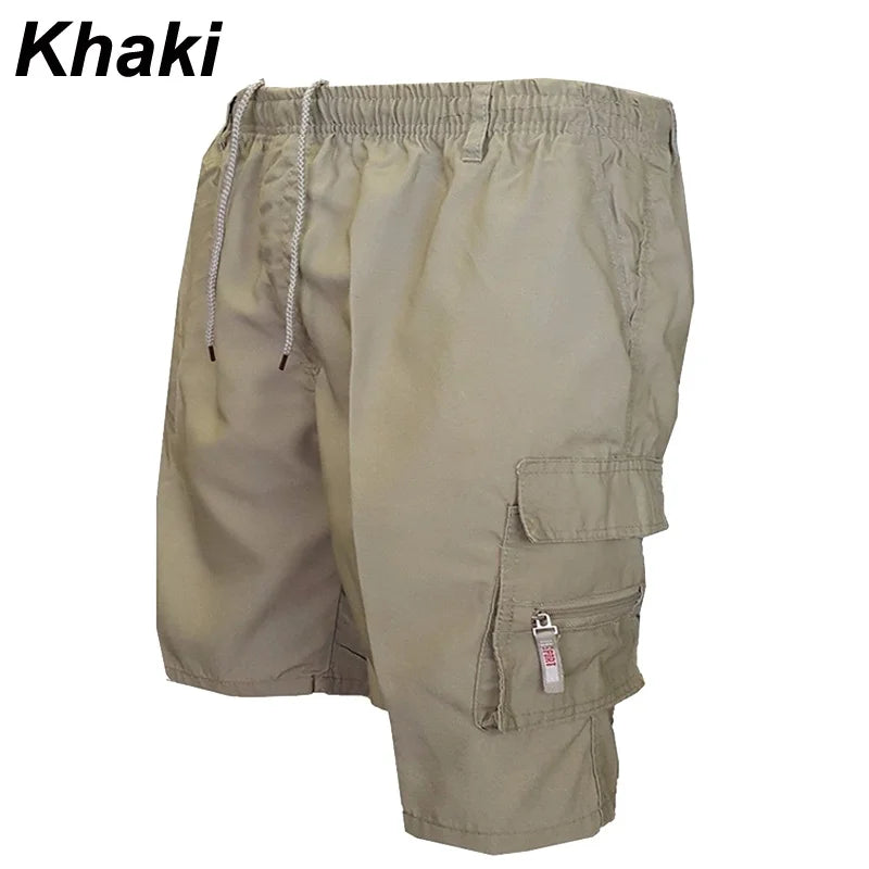 Summer Loose Pockets Men Cargo Shorts New Work Casual Short Pant Plus Size Fishing Solid Color Camouflage Shorts Free Shipping
