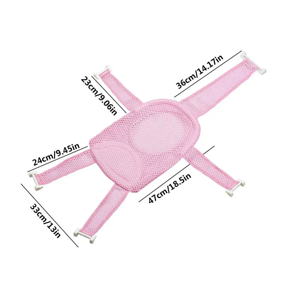 Children Bath Shower Cradle Bed Seat mat Adjustable Cross-shaped Anti-slip Newborn Bath Net Bathtub Pad Protector Accessories